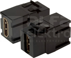 HDMI snap-in czarny Przelotka keystone