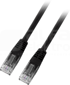 U/UTP kat.5e PVC CCA czarny 7,5m Patchcord miedziany