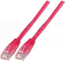 U/UTP kat.6 PVC CCA różowy 1,5m Patchcord miedziany