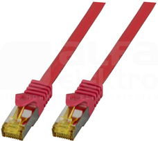 S/FTP kat.6A LSZH czerwony 0,5m Patchcord miedziany