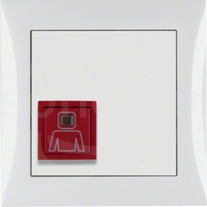 B.Kwadrat/S.1 biały połysk Przycisk przywołania z ramką