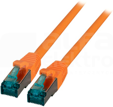 S/FTP kat.6A LSZH pomarańczowy 1m Patchcord miedziany