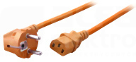 Schuko 90st.-C13 180st.pomarańczowy 1,8m Kabel zasilający