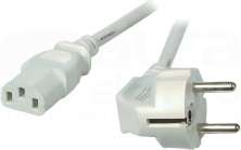 CEE7/7-C13 szary 2m Kabel zasilający
