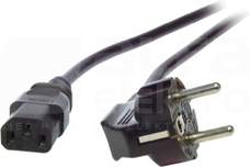 CEE7/7-C13 czarny 1m Kabel zasilający