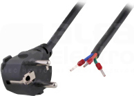Schuko 90st.-WES czarny 1,8m Kabel zasilający