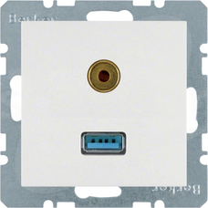 S.1/B.3/B.7 biały Gniazdo USB/3,5mm Audio