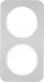 R.1 aluminium/biały Ramka 2-krotna