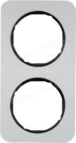R.1 aluminium/czarny Ramka 2-krotna