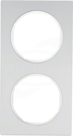R.3 aluminium/biały Ramka 2-krotna