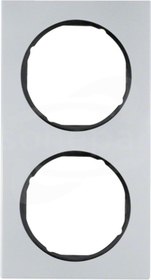 R.3 aluminium/czarny Ramka 2-krotna