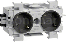 GS20119011 antracyt Gniazdo SCHUKO 2x 45st front