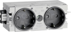 GS20009011 antracyt Gniazdo SCHUKO 2x C-PROFIL