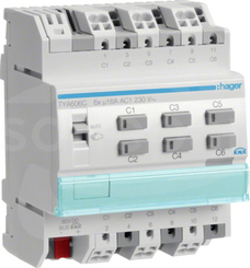 TYA606B 16A 4-mod Sterownik załączający żaluzjowy
