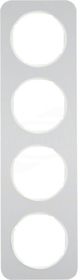 R.1 aluminium/biały Ramka 4-krotna