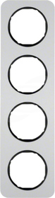R.1 aluminium/czarny Ramka 4-krotna