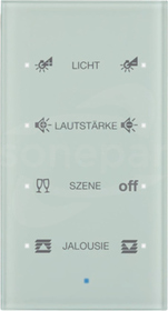 TS SENSOR KNX szkło białe Sensor dotykowy 4-krotny