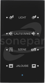 TS SENSOR KNX szkło czarny Sensor dotykowy 4-krotny