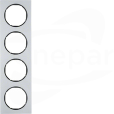 R.3 aluminium/czarny Ramka 4-krotna