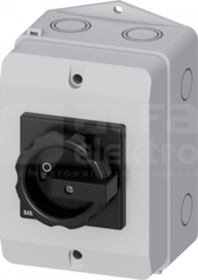 SENTRON 3P 16A IP65 czarny Rozłącznik główny w obud.