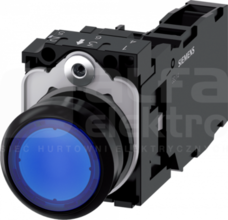 SIRIUS ACT 22mm 1NO+1NC z samop.nieb. Przycisk płaski podśw+bl.LED tworzywo