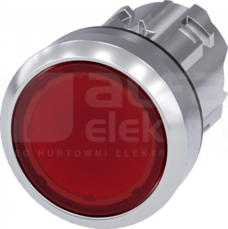 SIRIUS ACT 22mm z samop.czerwony Przycisk płaski podśw.metal