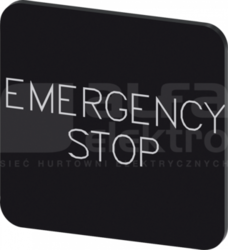 SIRIUS ACT 22x22mm EMERGENCY STOP Etykieta samoprzylepna