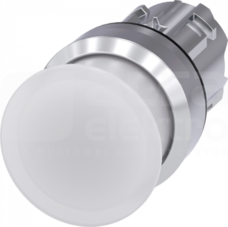 SIRIUS ACT 22mm z samop.biały Przycisk grzybkowy podśw.metal