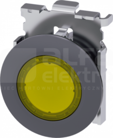 SIRIUS ACT 30mm z samop.żółty Przycisk płaski podśw.metal
