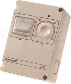 DEVIREG 610 -10°C..+50°C IP44 PL Termostat z wył.