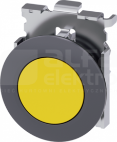 SIRIUS ACT 30mm z samop.żółty Przycisk płaski metal