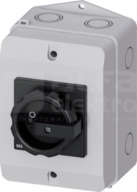 SENTRON 3P 25A IP65 czarny Rozłącznik główny w obud.