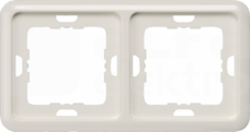 RAMKA 2-KROTNA 80mm DELTA BIAŁY TYTAN