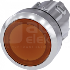 SIRIUS ACT 22mm z samop.bursztynowy Przycisk płaski podśw.metal