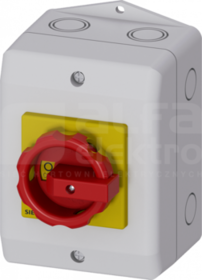 SENTRON 4P 16A IP65 czerwony/żółty Rozłącznik główny/awaryjny w obud.