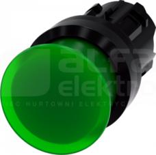 SIRIUS ACT 22mm z samop.zielony Przycisk grzybkowy podśw.tworzywo