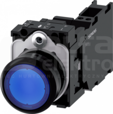SIRIUS ACT 22mm 1NO+1NC z samop.nieb. Przycisk płaski podśw+bl.LED tworzywo