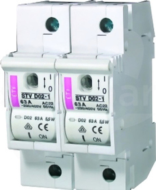 STV D02 63A 1P+N Rozłącznik bezpiecznikowy