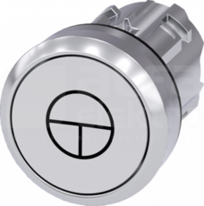 SIRIUS ACT 22mm z samop.przes.imp. bia Przycisk płaski metal