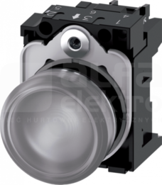 SIRIUS ACT 22mm 24VAC/DC przezroczysty Lampka sygnalizacyjna+bl.LED metal