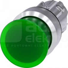 SIRIUS ACT 22mm z samop.zielony Przycisk grzybkowy podśw.metal