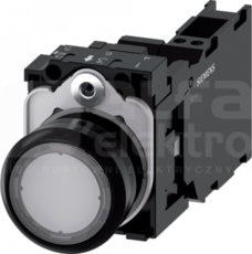 SIRIUS ACT 22mm 1NO+1NC z samop.przezr. Przycisk płaski podśw+bl.LED tworzywo