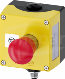 SIRIUS ACT 22mm czerwono/żółty Przycisk awaryjny w obudowie