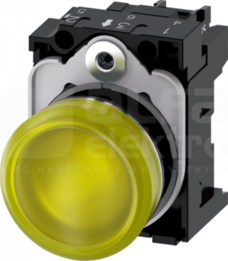 SIRIUS ACT 22mm 230VAC żółty Lampka sygnalizacyjna+bl.LED metal