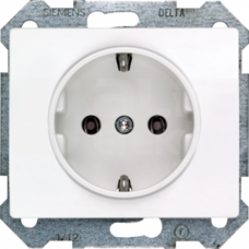 GNIAZDO SCHUKO 1-KR IRIS BIAŁY