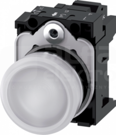 SIRIUS ACT 22mm 230VAC biały Lampka sygnalizacyjna+bl.LED metal