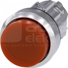 SIRIUS ACT 22mm z samop.bursztynowy Przycisk wystający podśw.metal