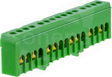 PE15H 15x16mm2 IP20 zielony Listwa zaciskowa uziemiająca