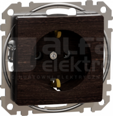 SEDNA ELEMENTS SCHUKO wenge Gniazdo sieciowe