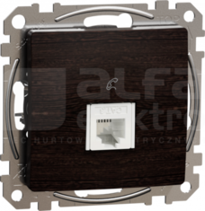 SEDNA ELEMENTS RJ11 wenge Gniazdo telefoniczne